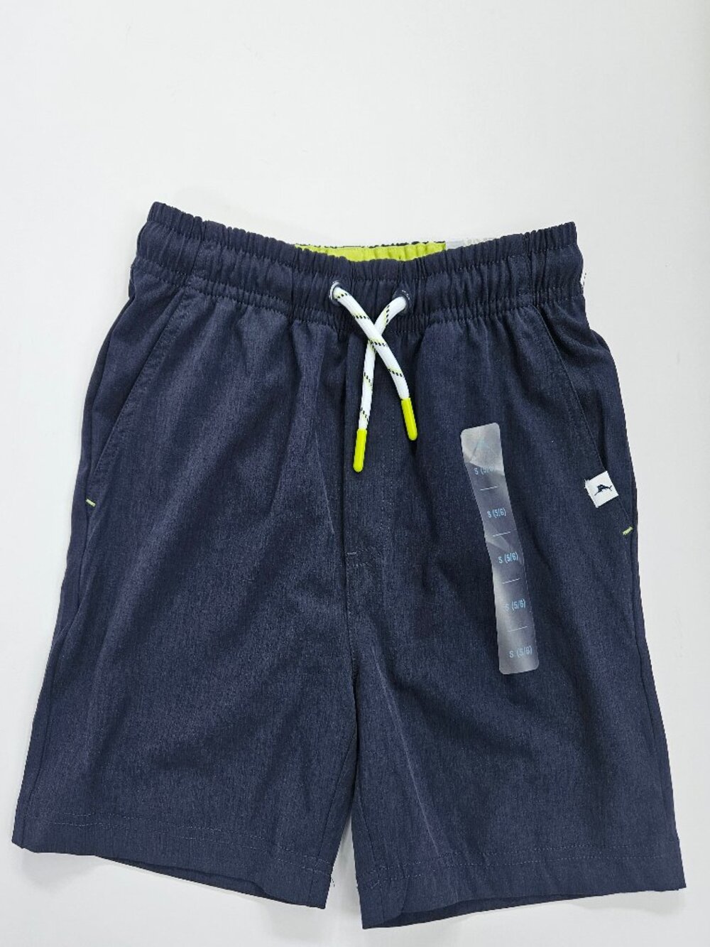 NWT Tommy Bahama Hybrid Shorts Navy Blue Lime Accents Size 5/6